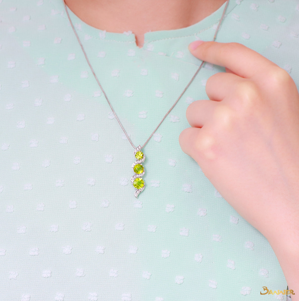 Peridot and Diamond Yae-Hlaing Pendant