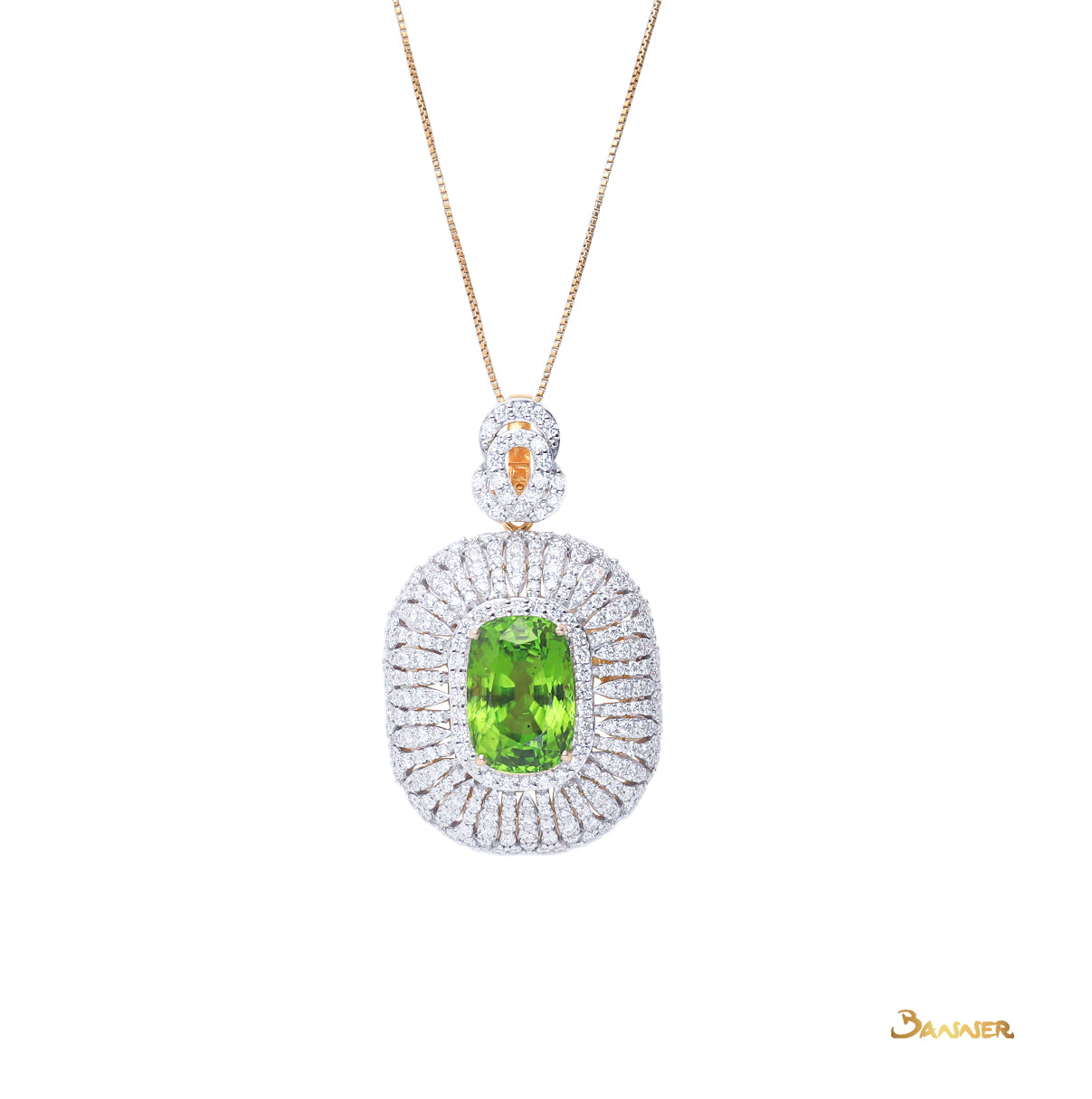 Peridot and Diamond Pendant