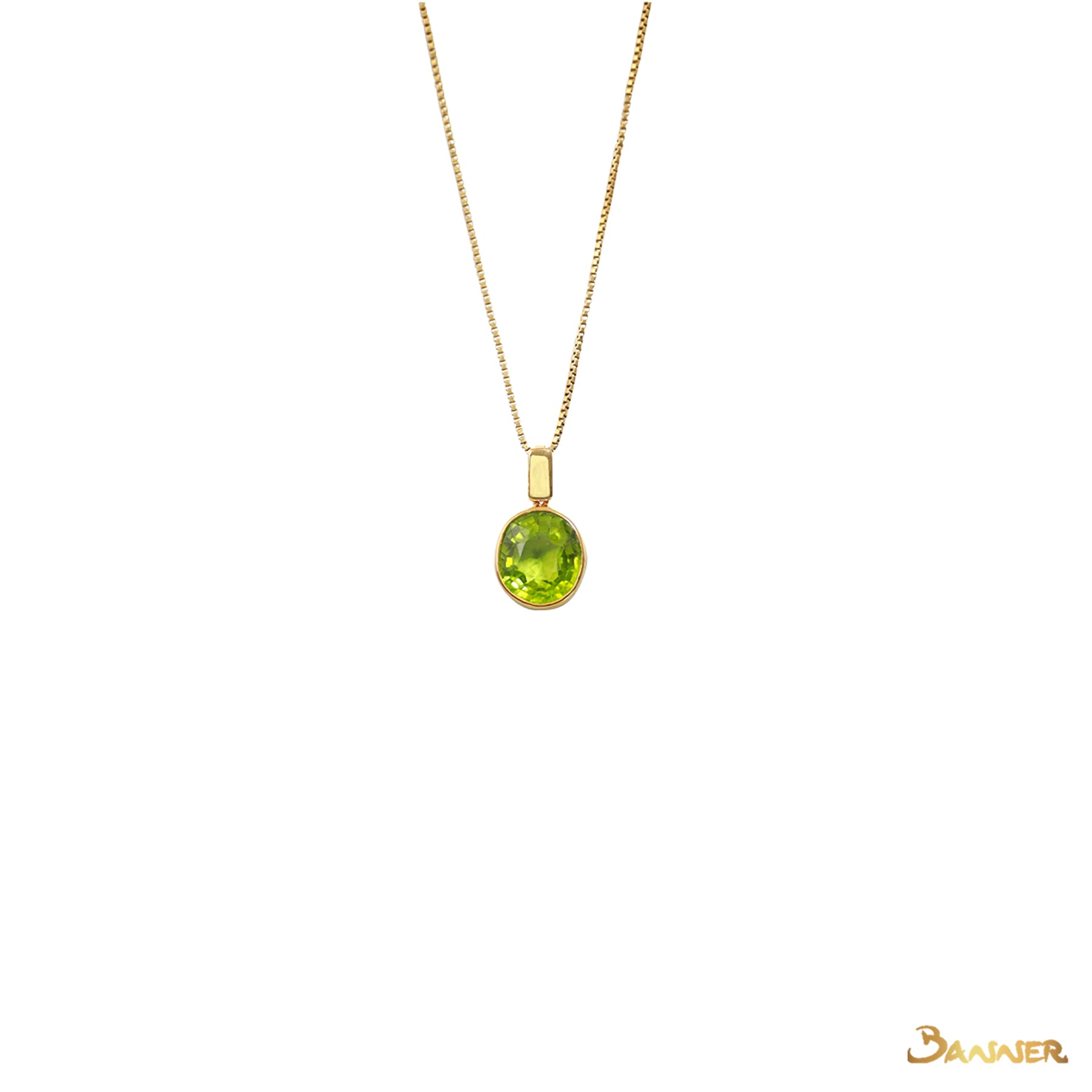 Peridot Solitaire Pendant