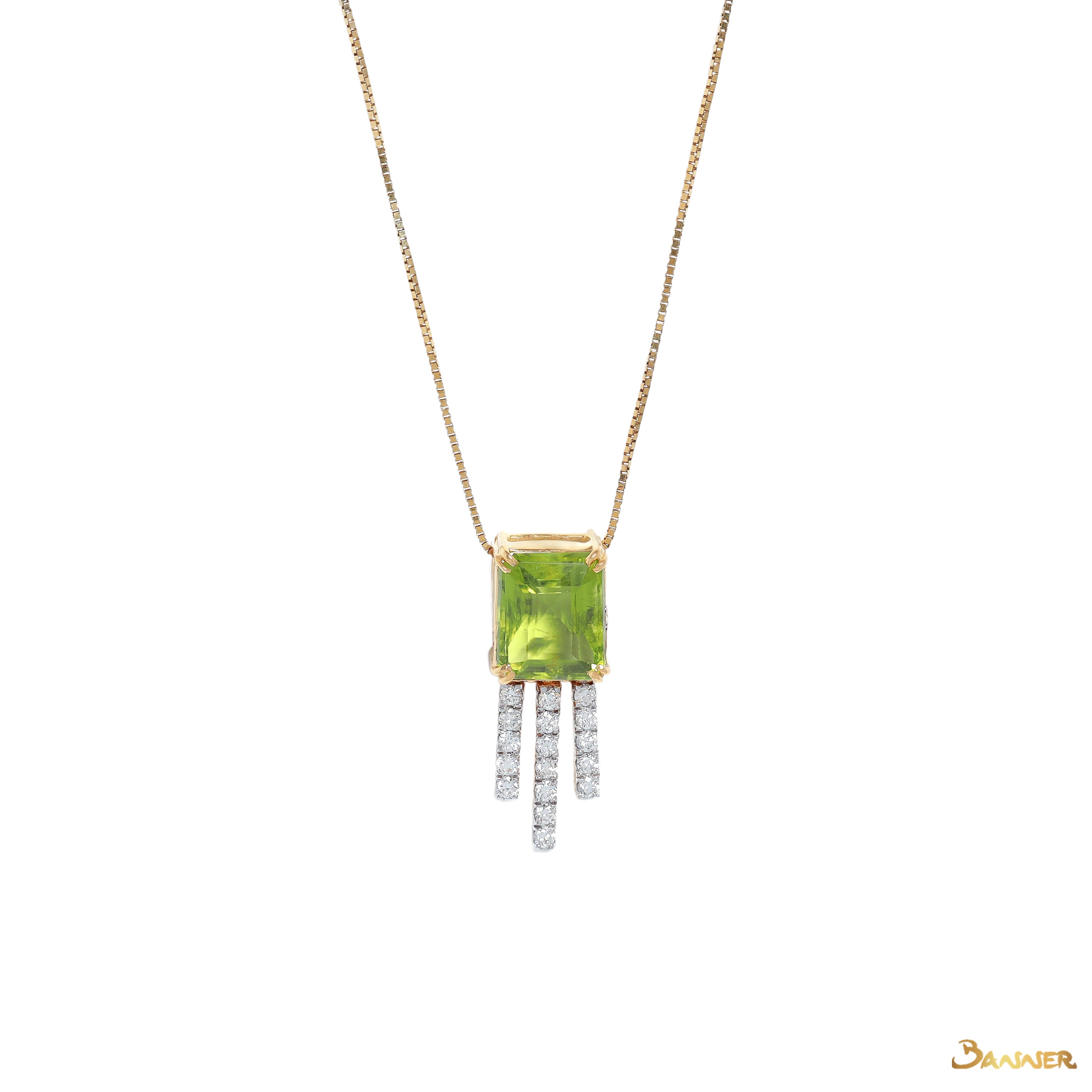 Peridot and Diamond Radiance Pendant