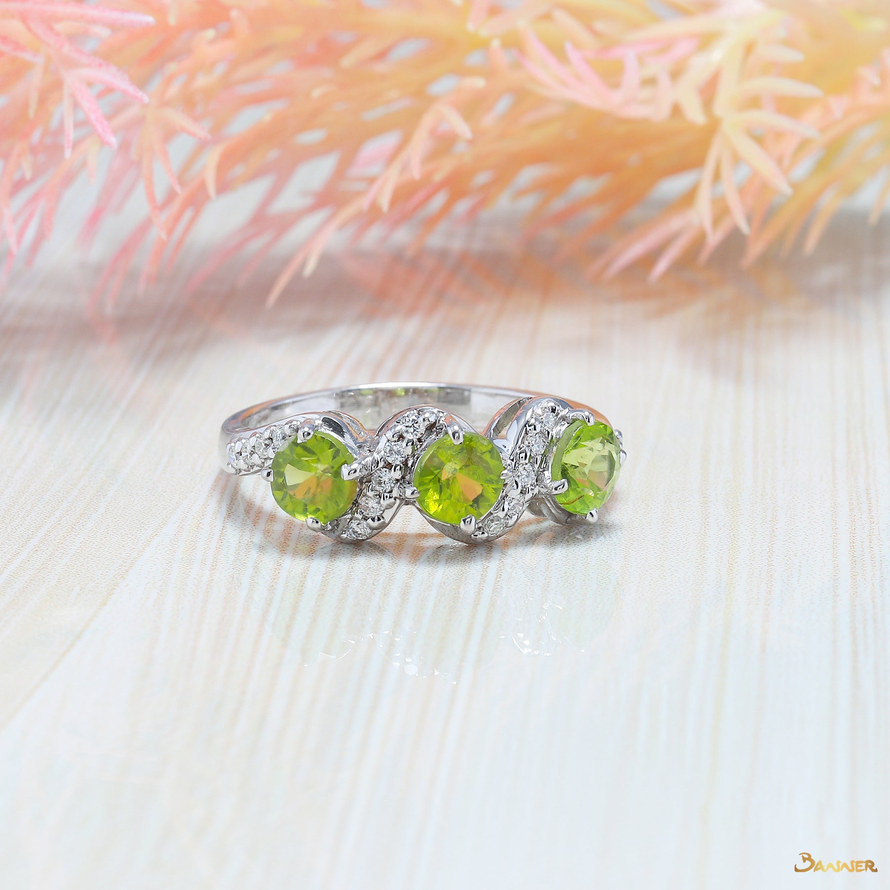 Peridot and Diamond Yae-Hlaing Ring