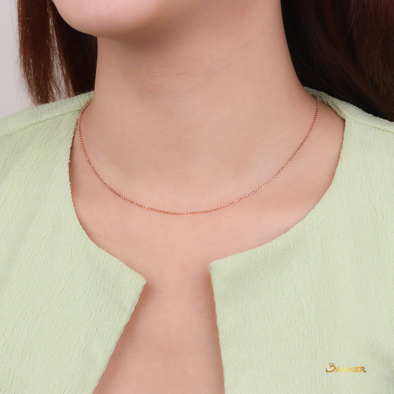 18k Pink Gold Necklace (16 inches)