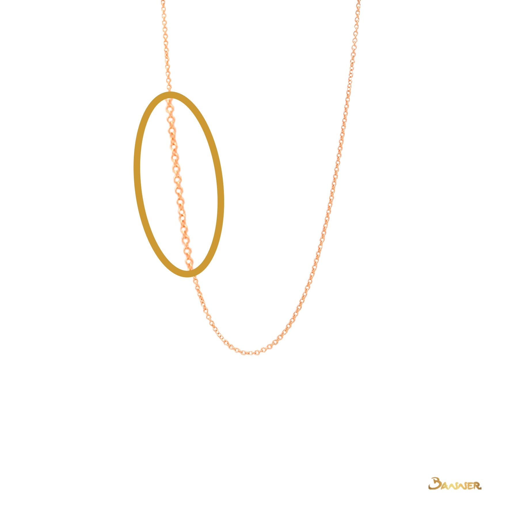 18k Pink Gold Necklace (16 inches)