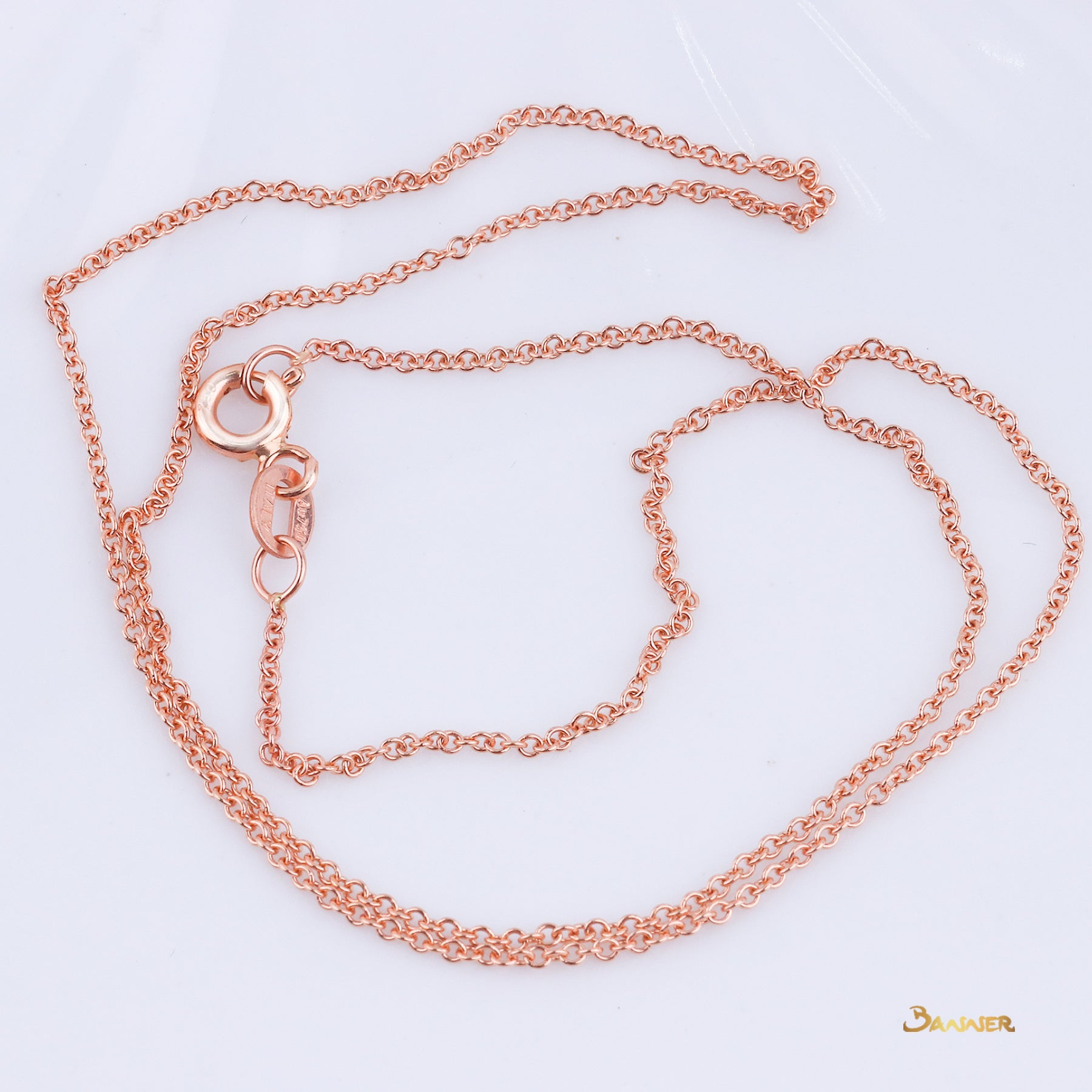 18k Pink Gold Necklace (16 inches)