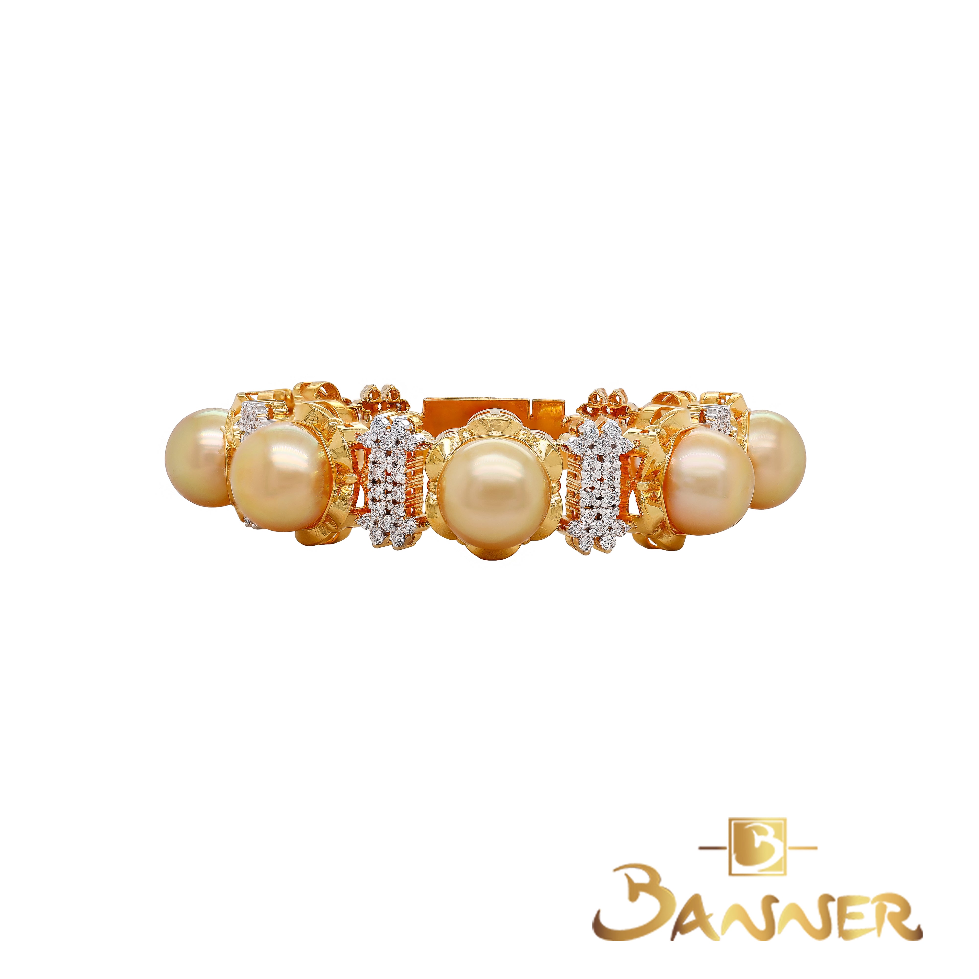 Pearl and Diamond Tennis Bracelet