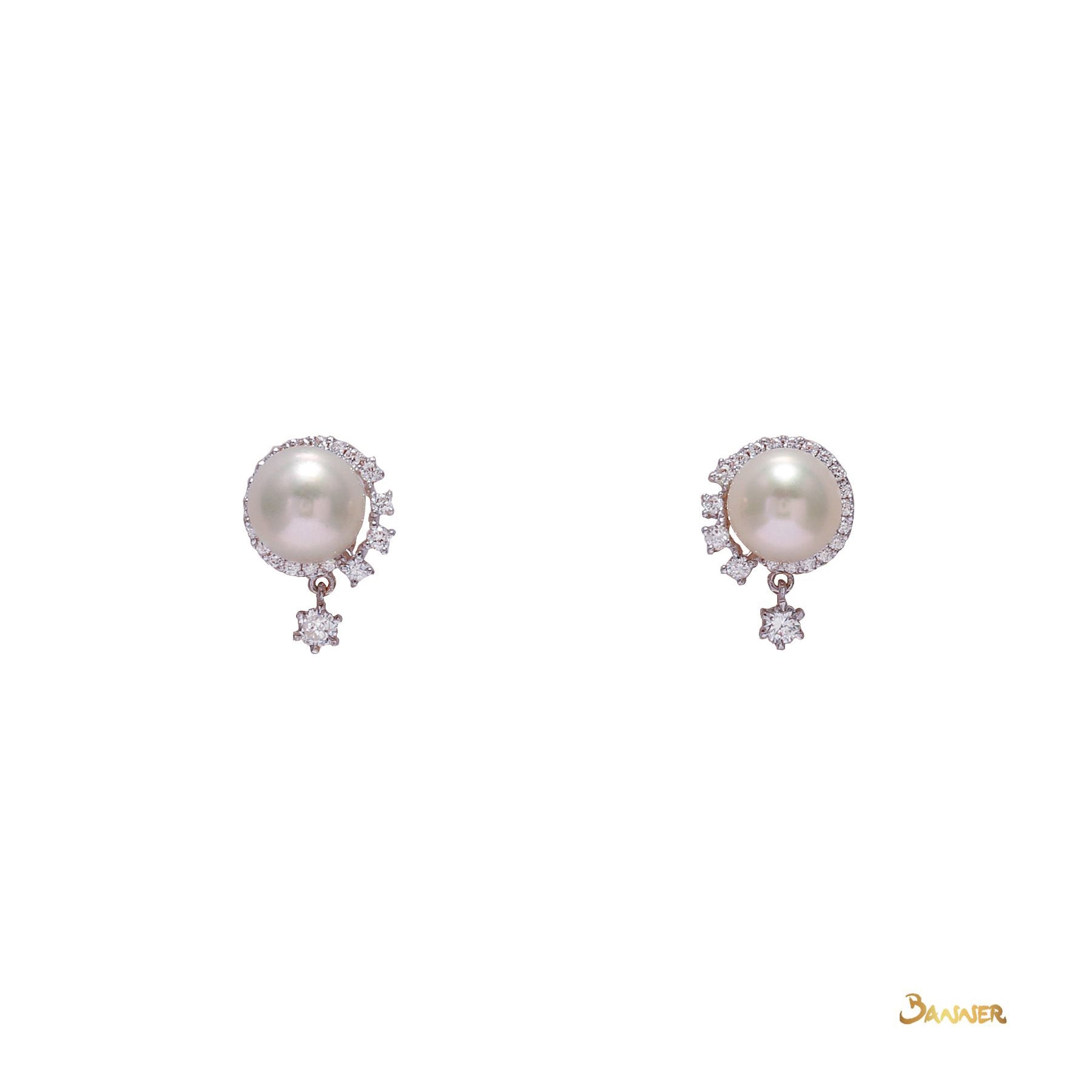 Pearl and Diamond Earrings