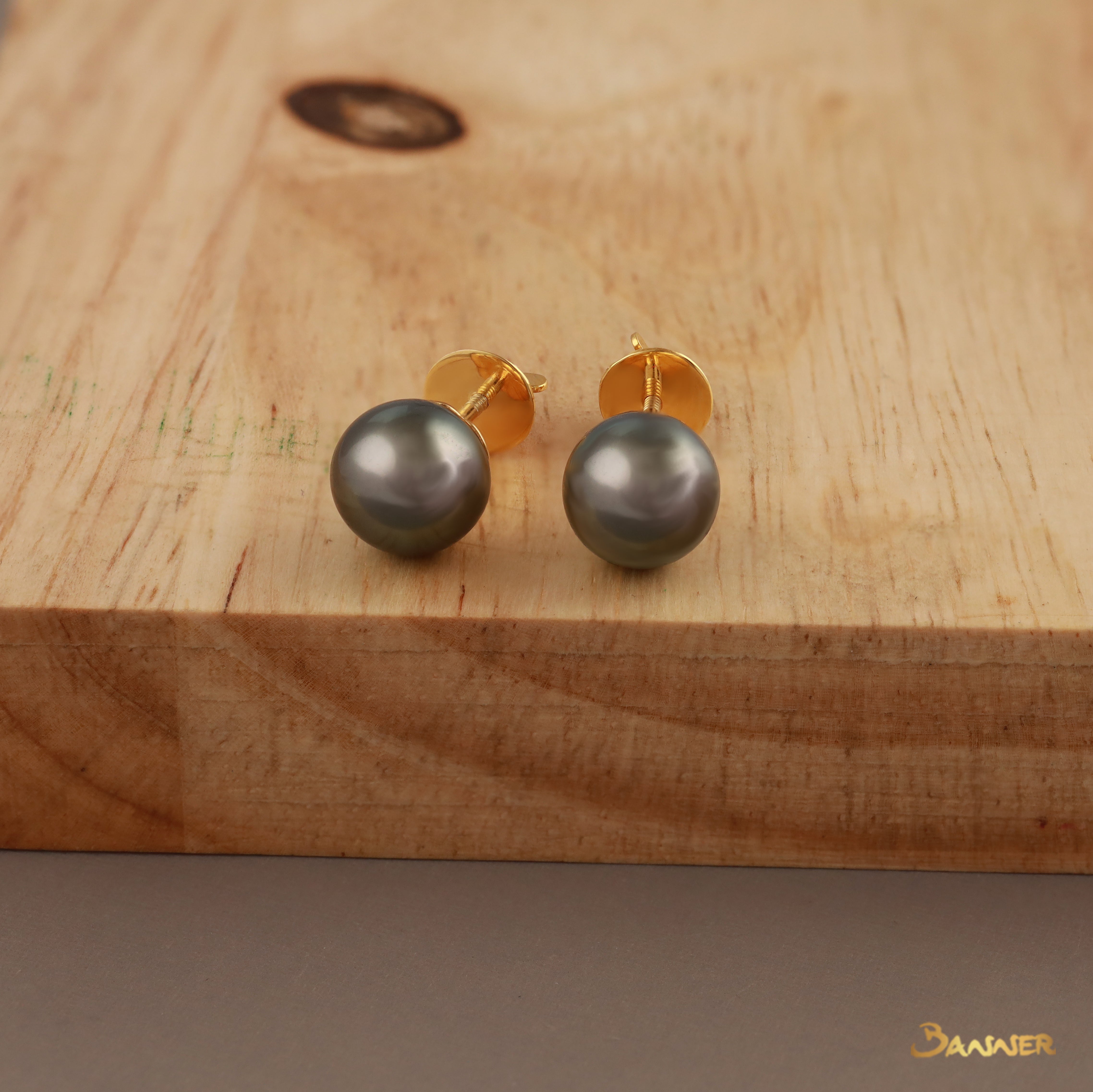 Tahitian Pearl Stud Earrings