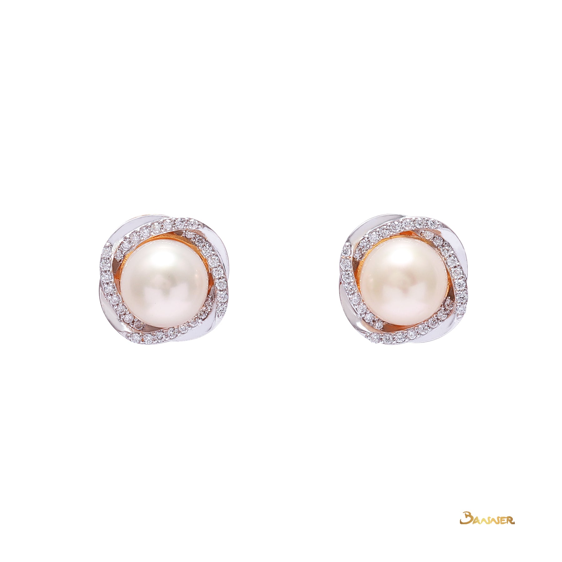 Pearl and Diamond Earrings