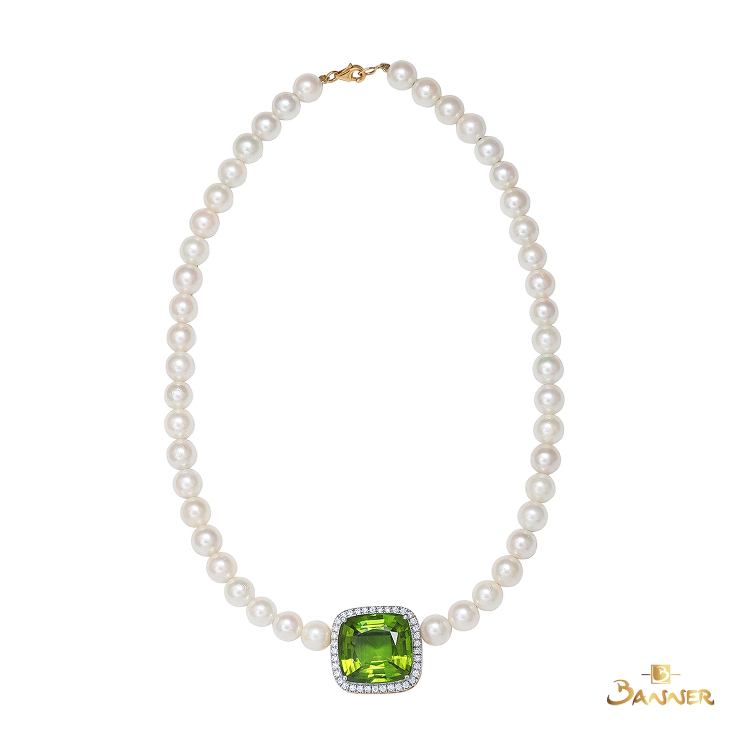 Pearl and Peridot Choker