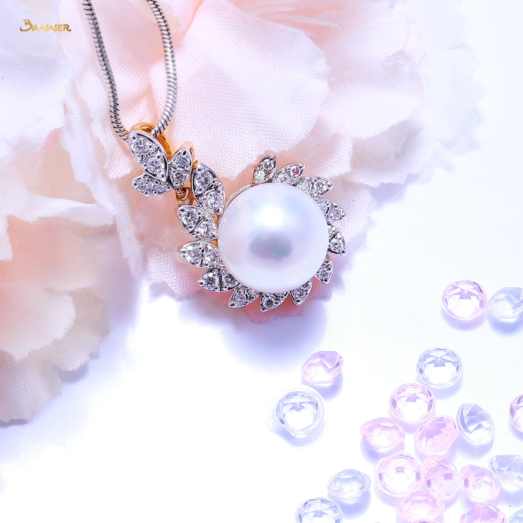 Pearl and Diamond Kanote Pendant