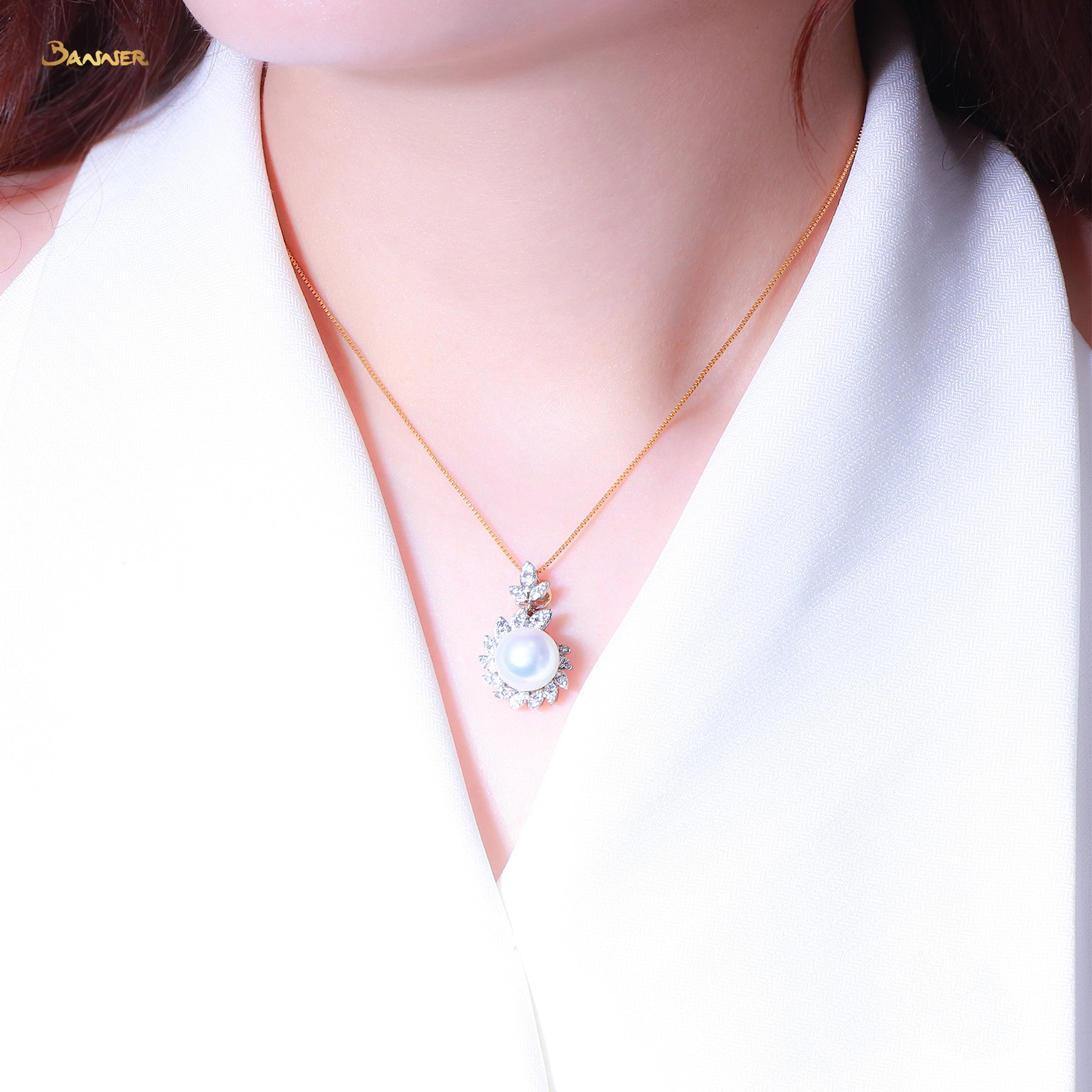 Pearl and Diamond Kanote Pendant