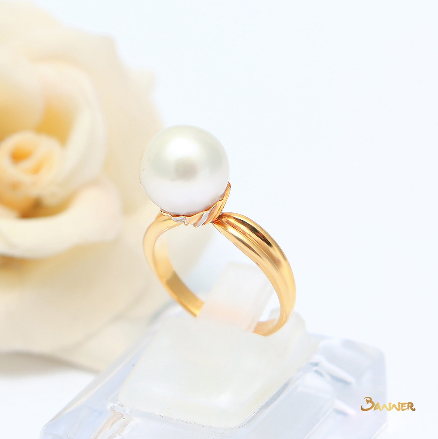 Pearl Solitaire Ring