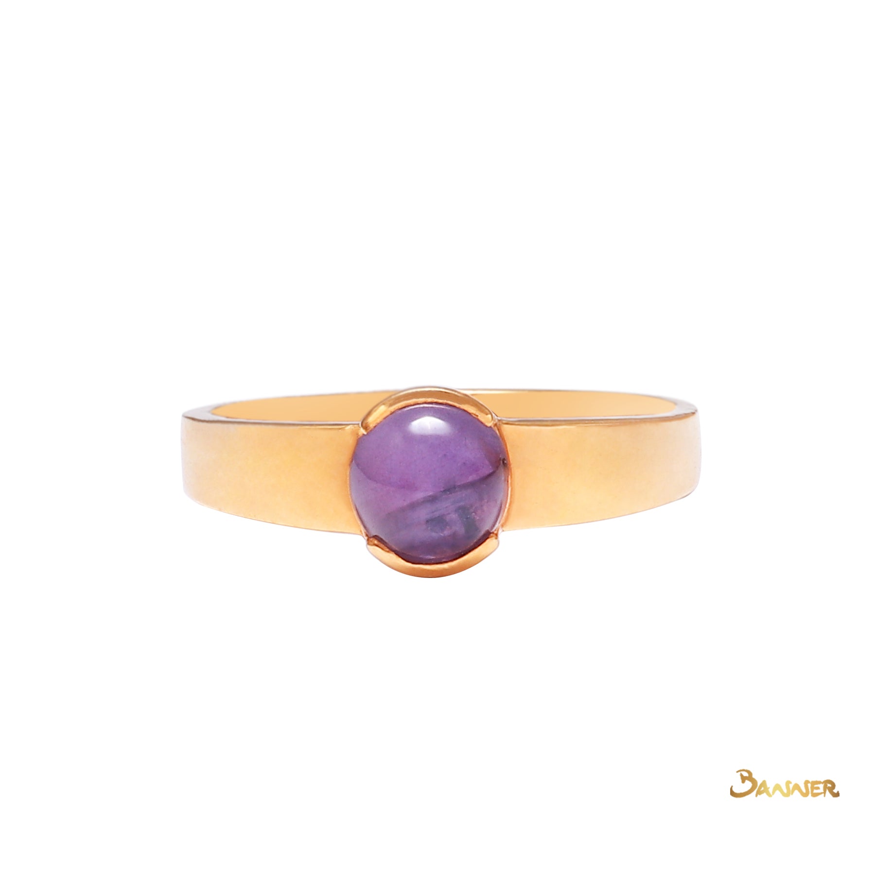 Star Purple Sapphire Solitaire Ring