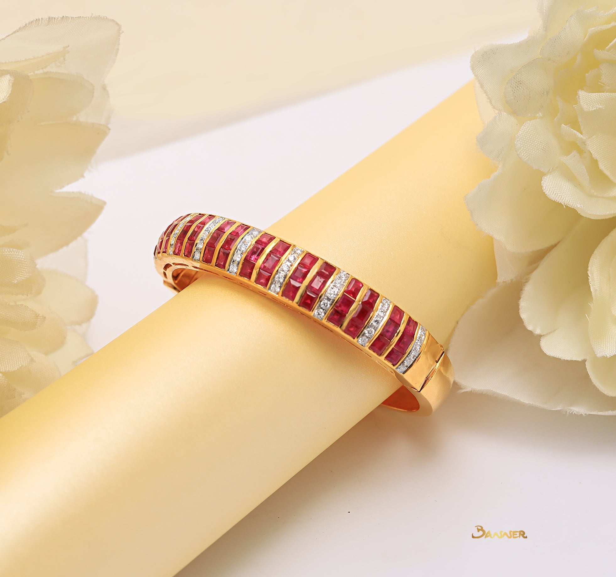 Ruby and Diamond Wasit Bracelet