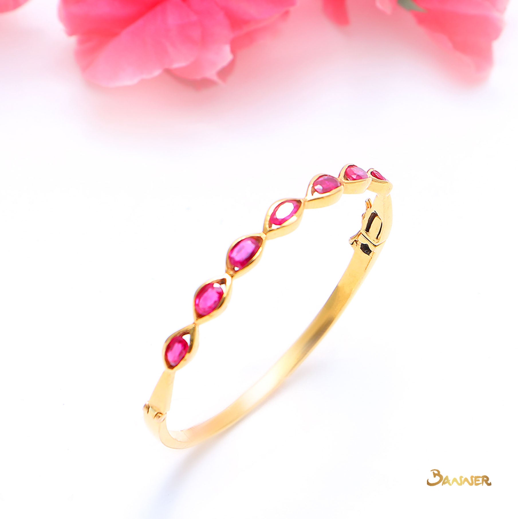 Marquise-cut Ruby Bracelet (7 pcs)