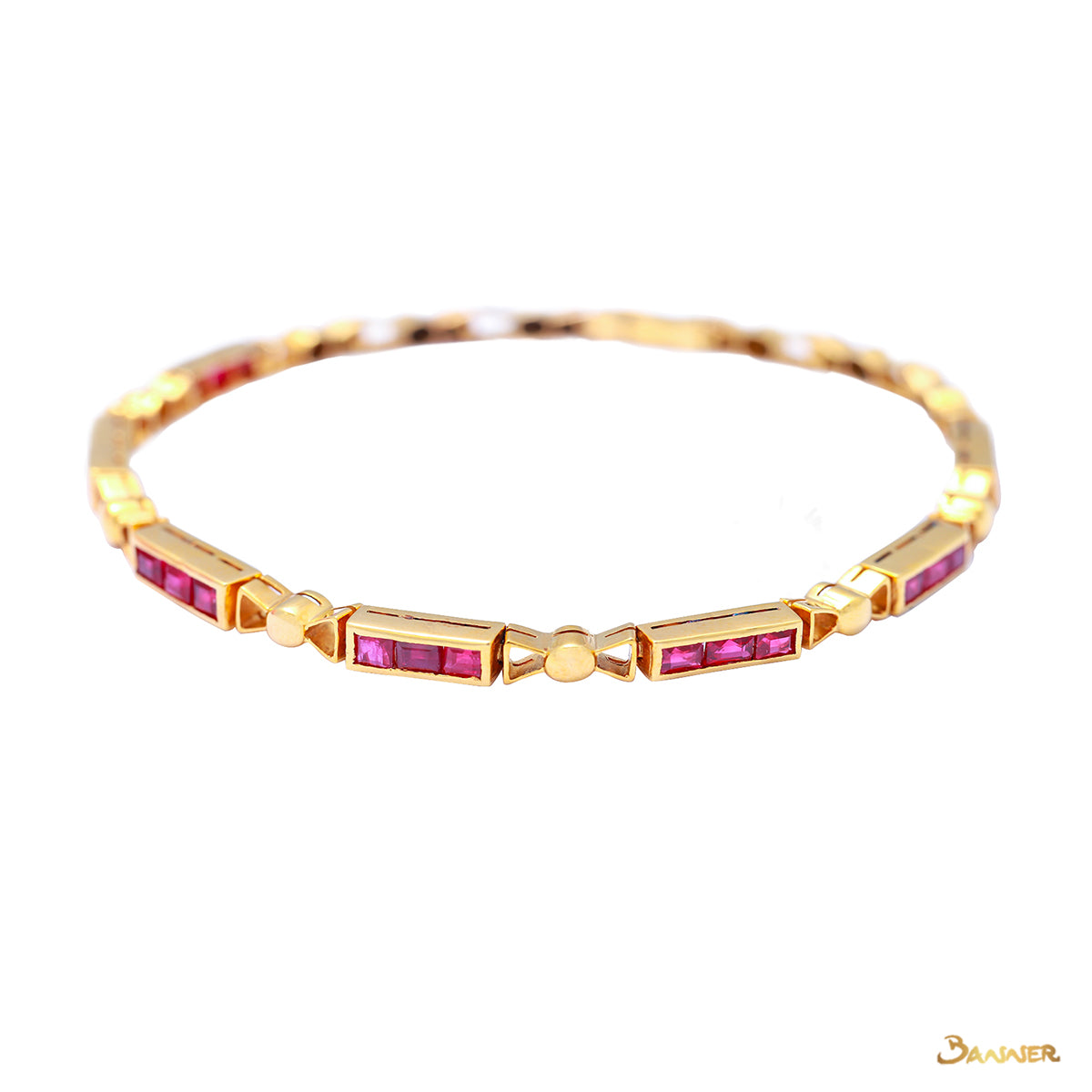 Emerald-cut Rubies Bracelet