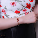 Ruby Butterfly and Diamond Bracelet