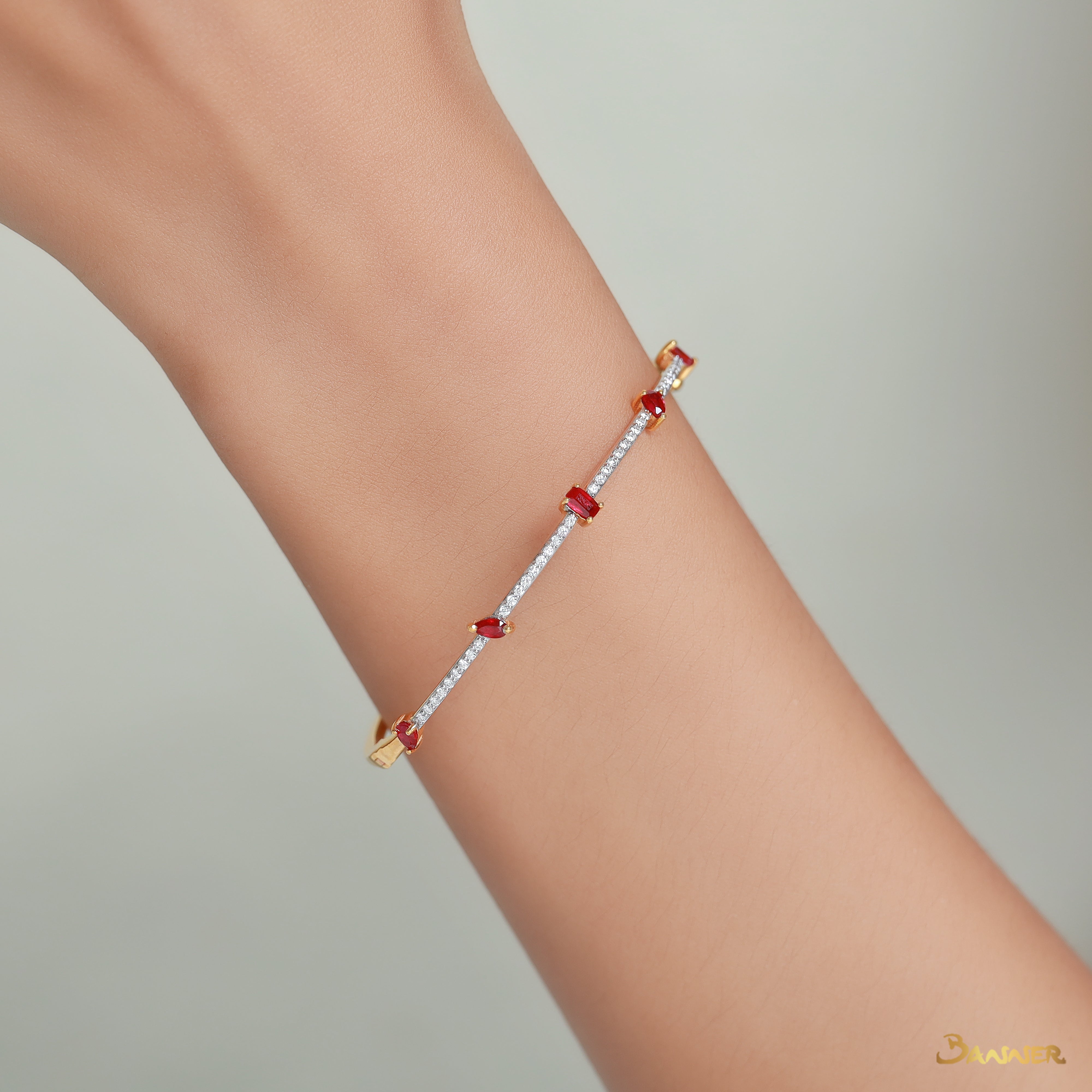 Ruby and Diamond Reverie Petite Bracelet