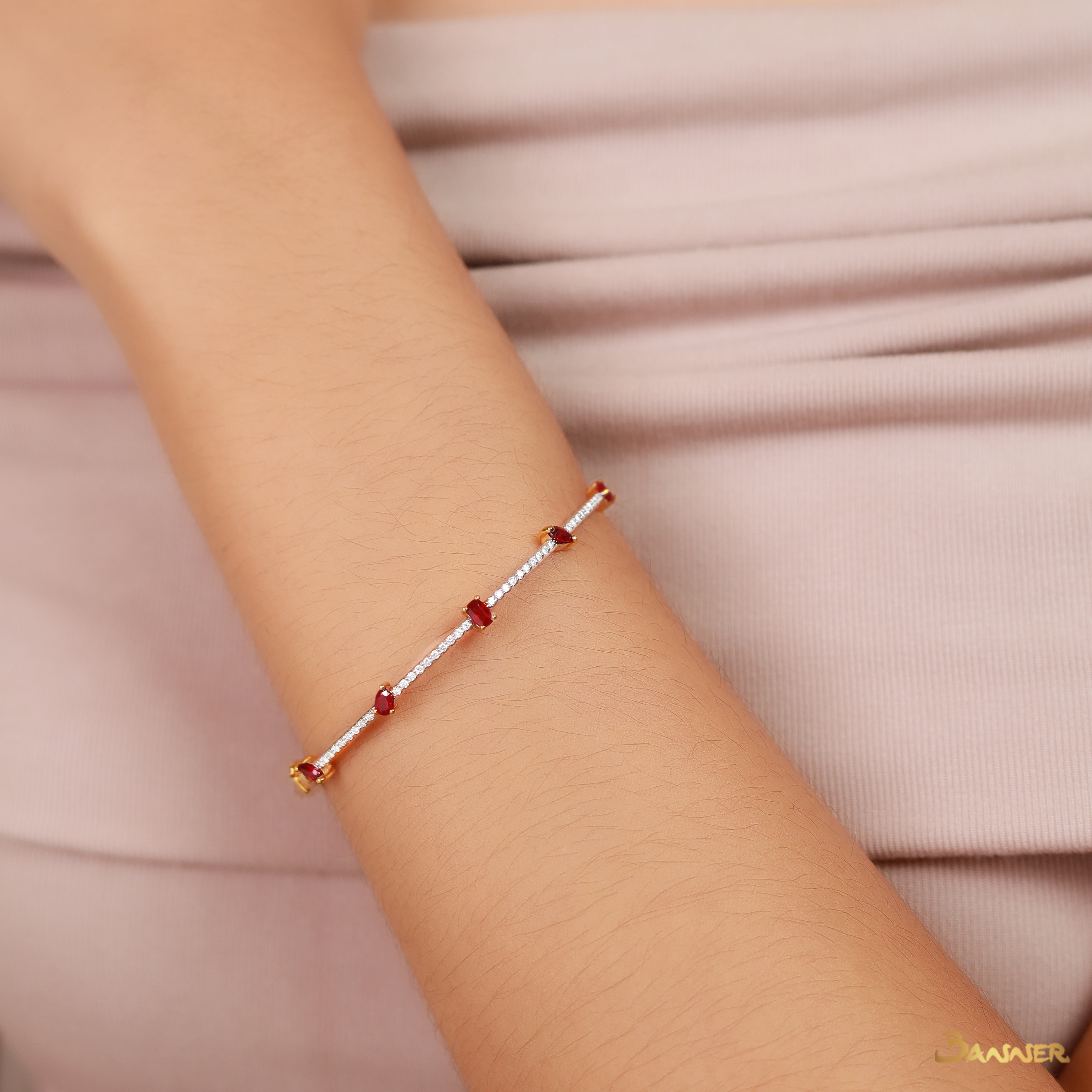 Ruby and Diamond Reverie Petite Bracelet