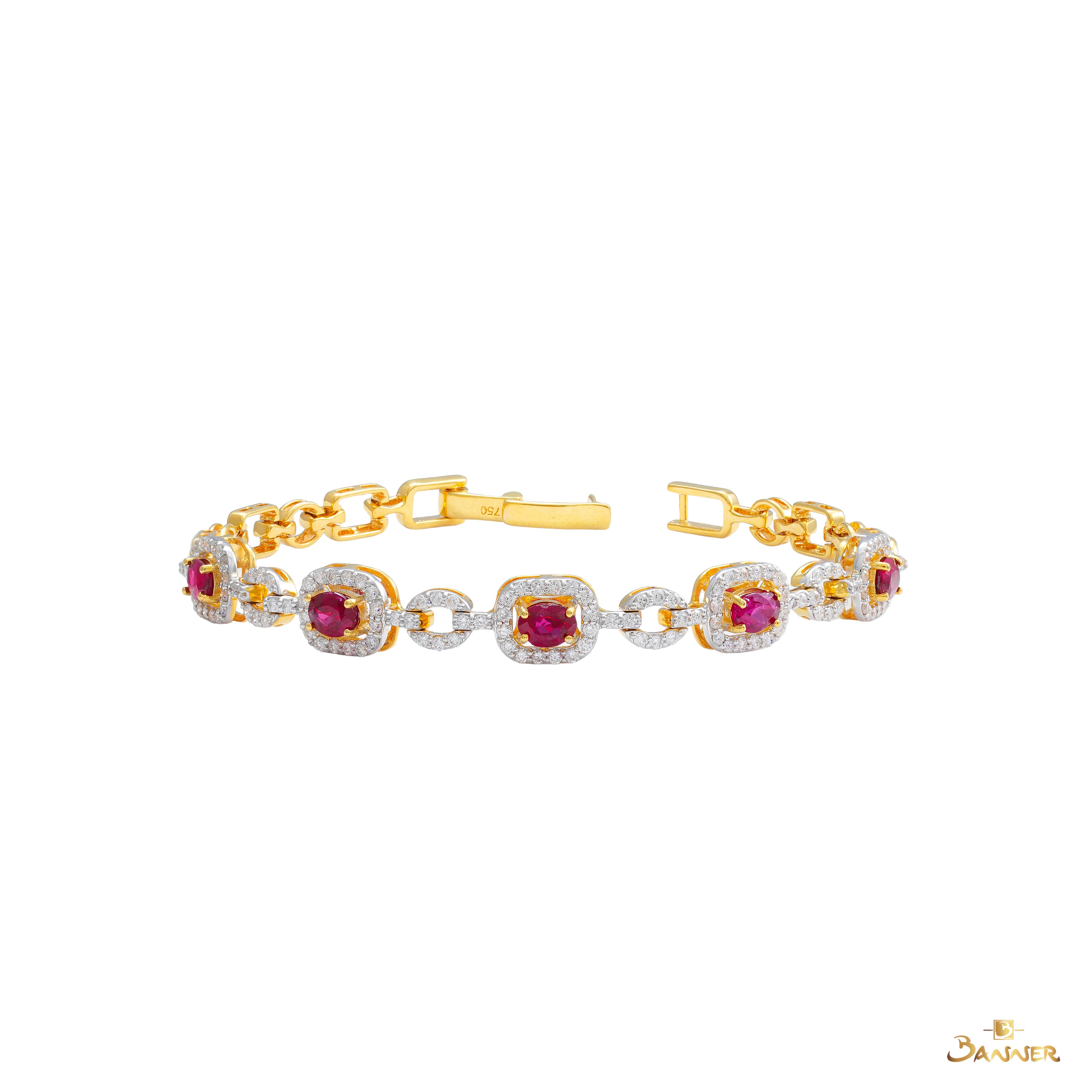 Ruby and Diamond Bracelet(Lemon Mold)