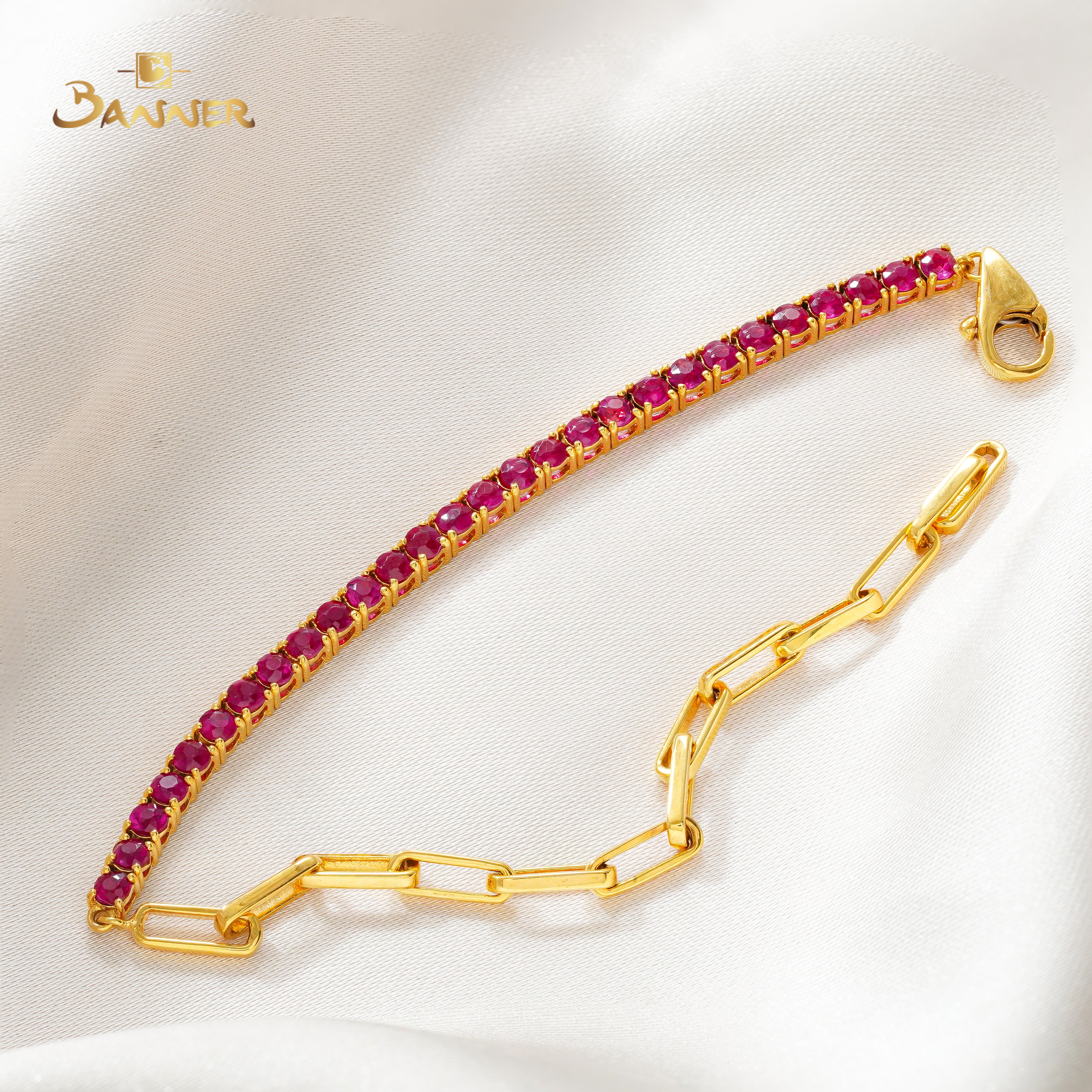 Ruby Half Link Bracelet
