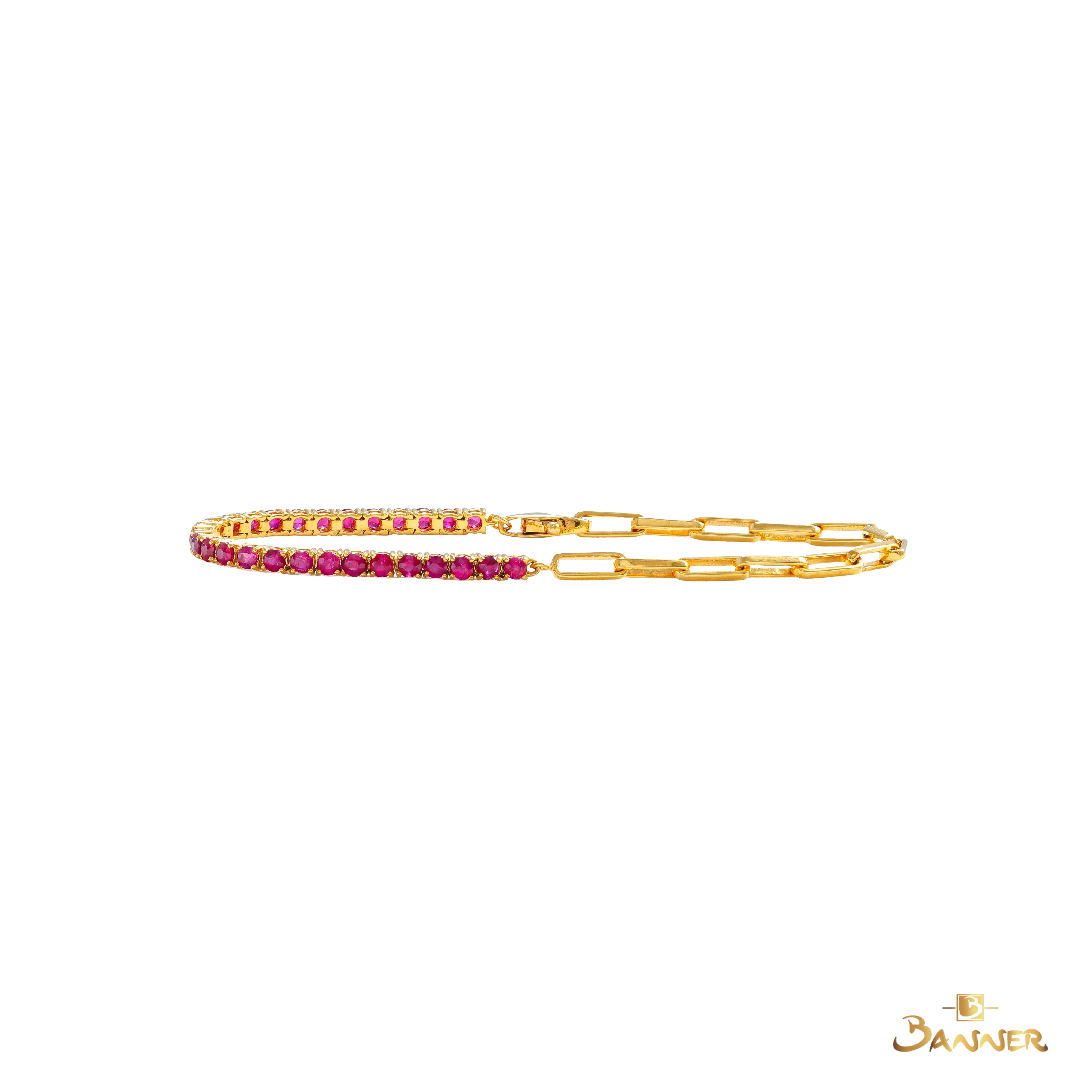 Ruby Half Link Bracelet