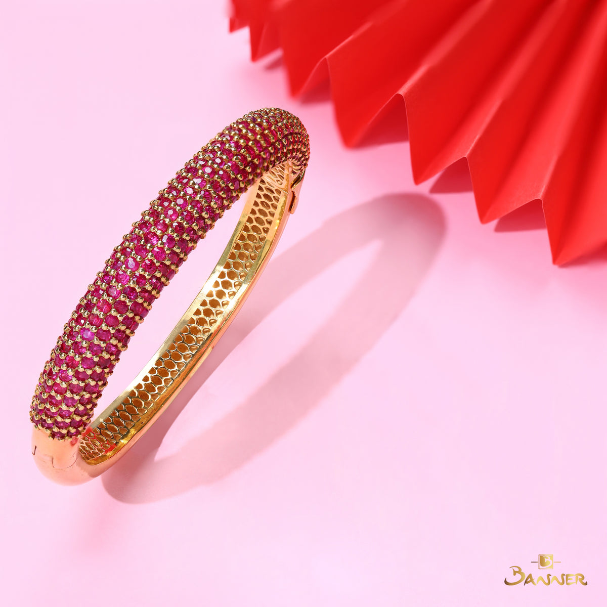 Ruby Pave Set Bracelet