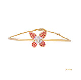 Ruby and Diamond Butterfly Bracelet