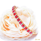 Ruby and Diamond Alternating Bracelet