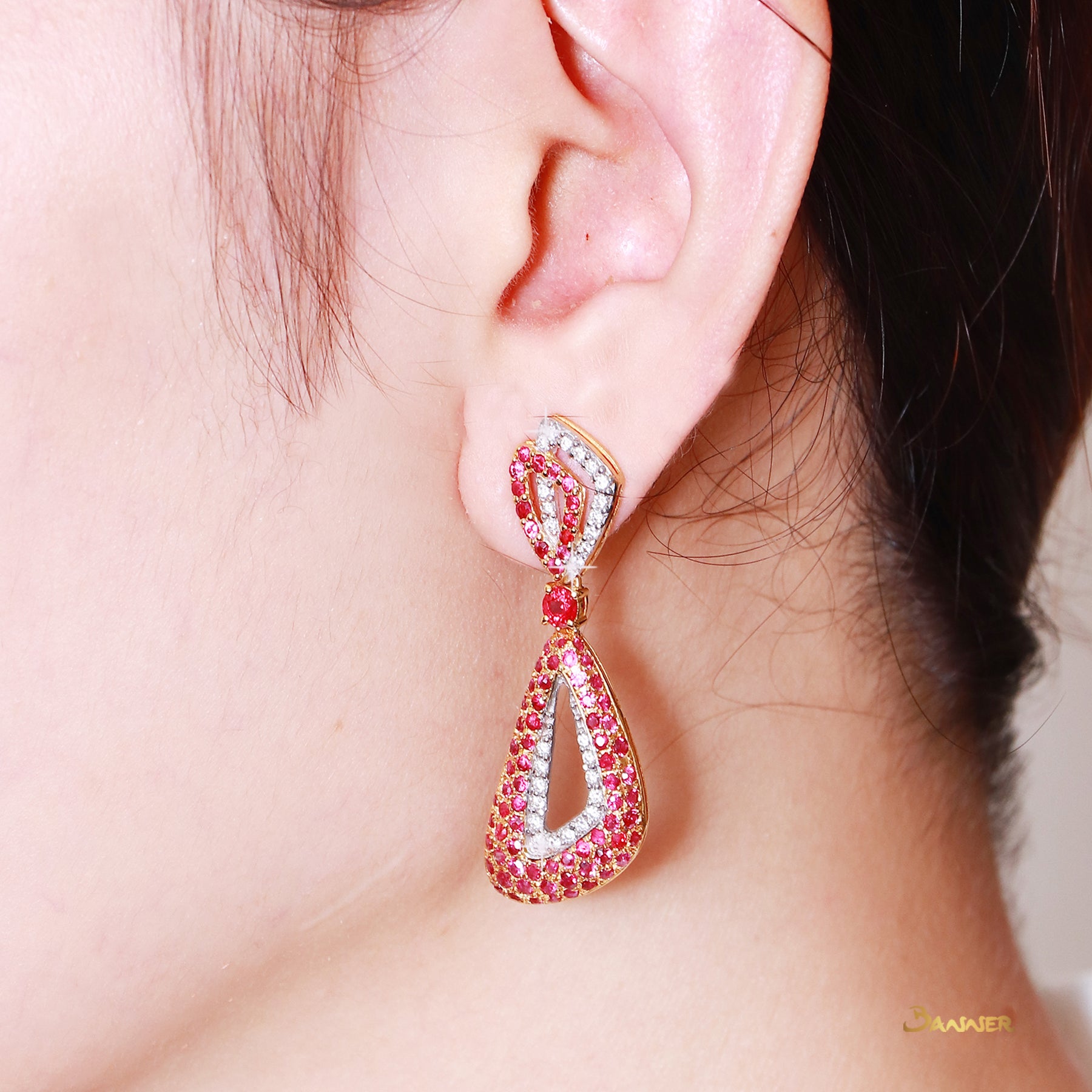 Ruby and Diamond Taung-Pan Set