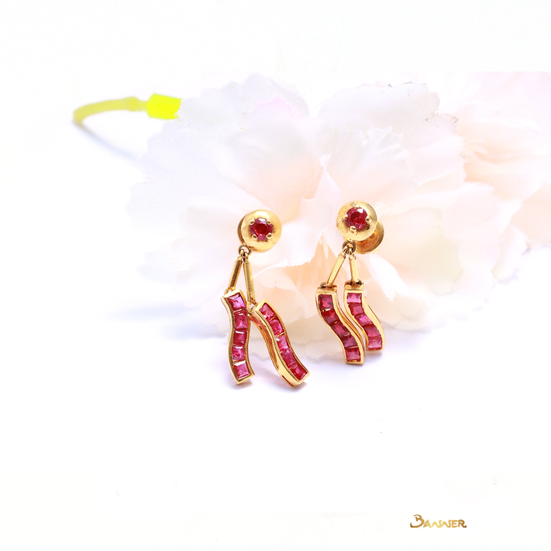 Ruby Dancing Earrings