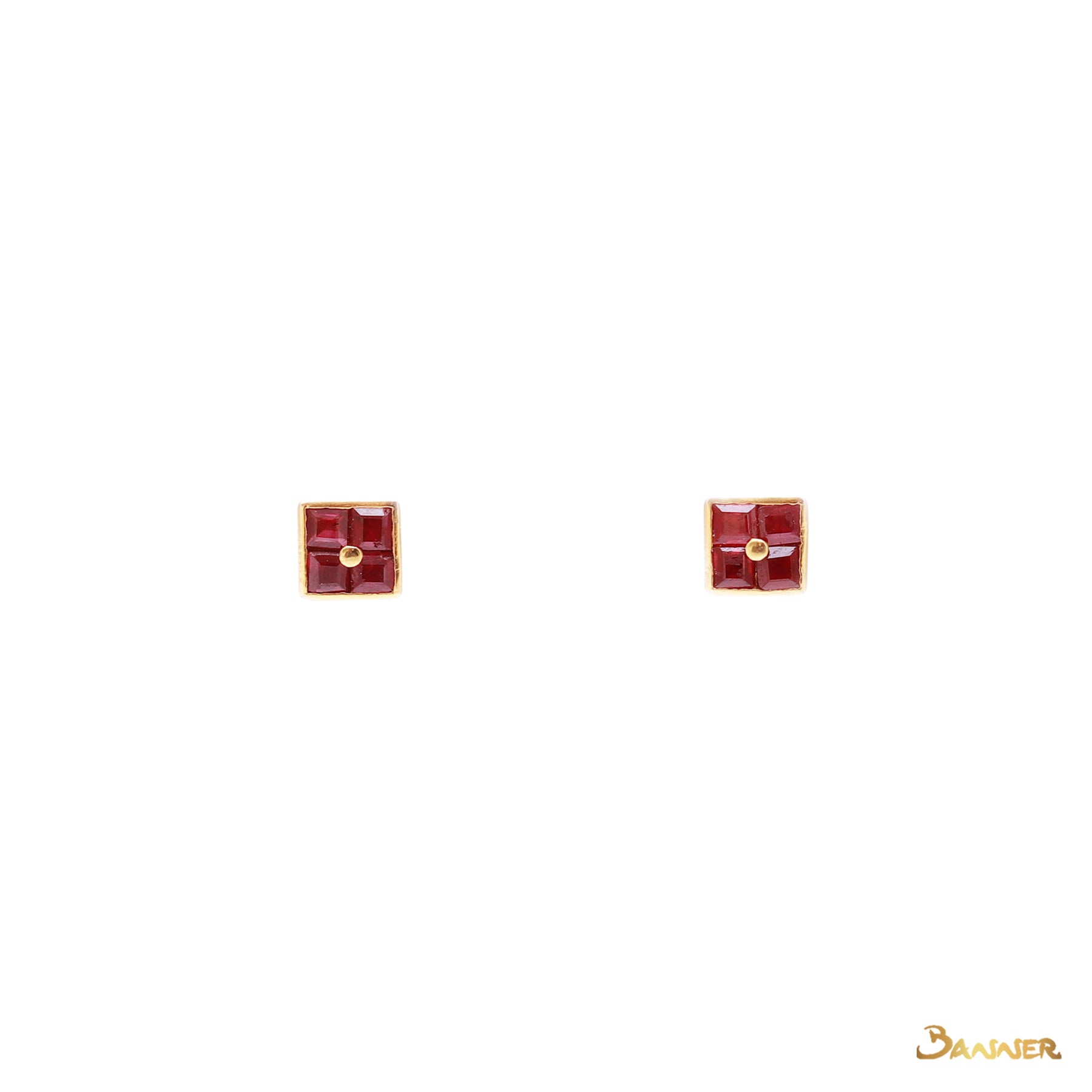 Ruby Emerald-cut Earrings