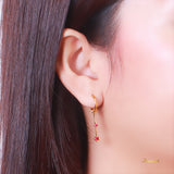 Ruby Dangling Earrings