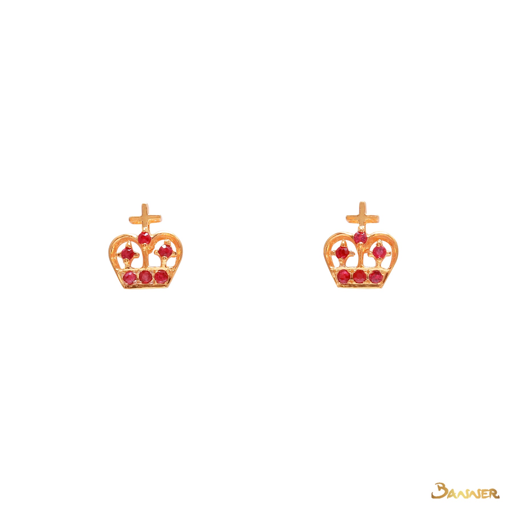 Ruby Crown Earrings