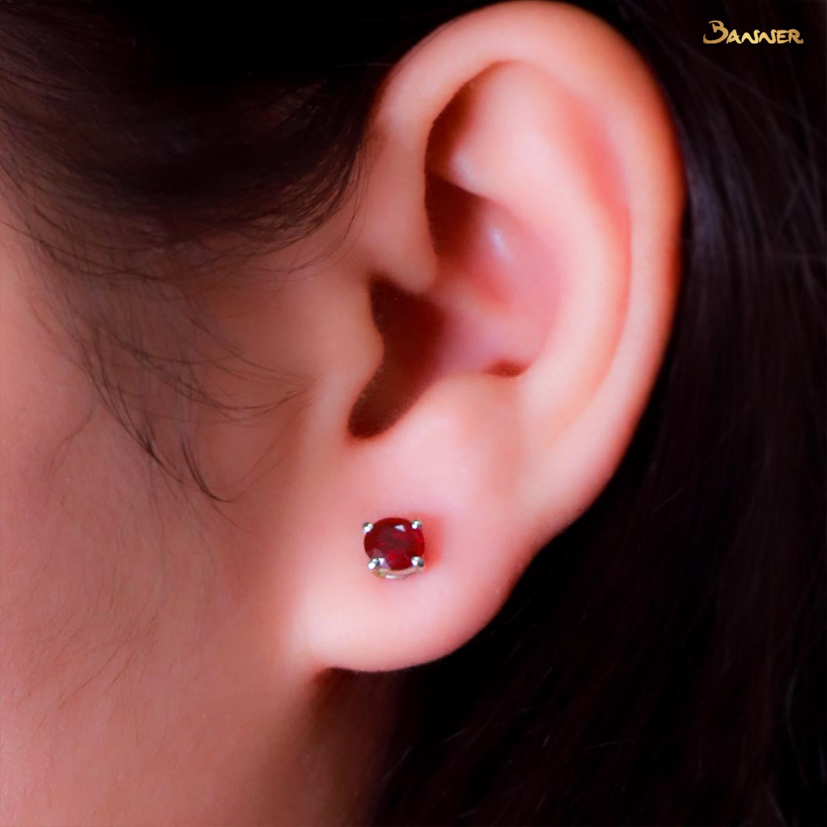 Ruby Stud Earrings