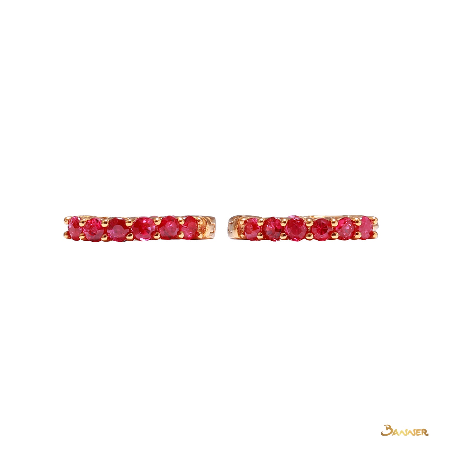 Ruby Huggie Earrings