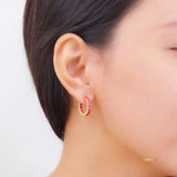 Ruby Huggie Earrings