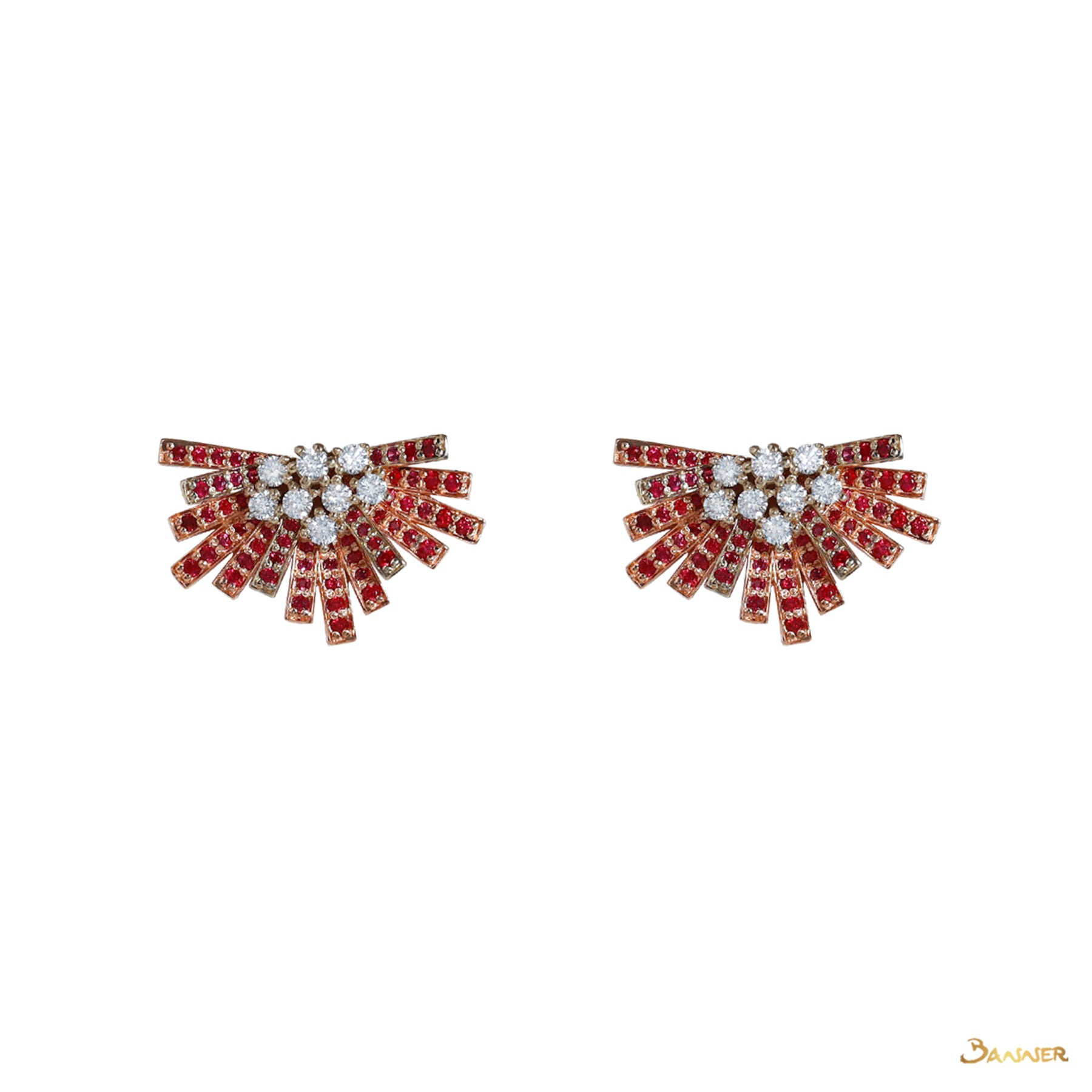 Ruby and Diamond Radiance Earrings