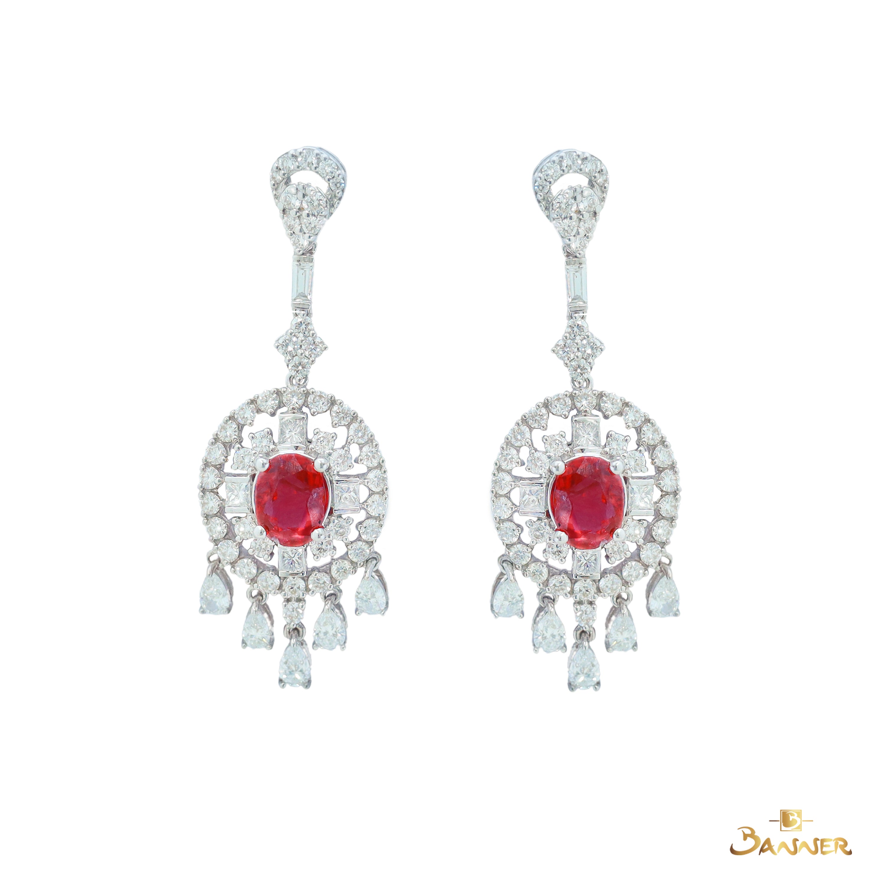 Ruby and Diamond Earrings..