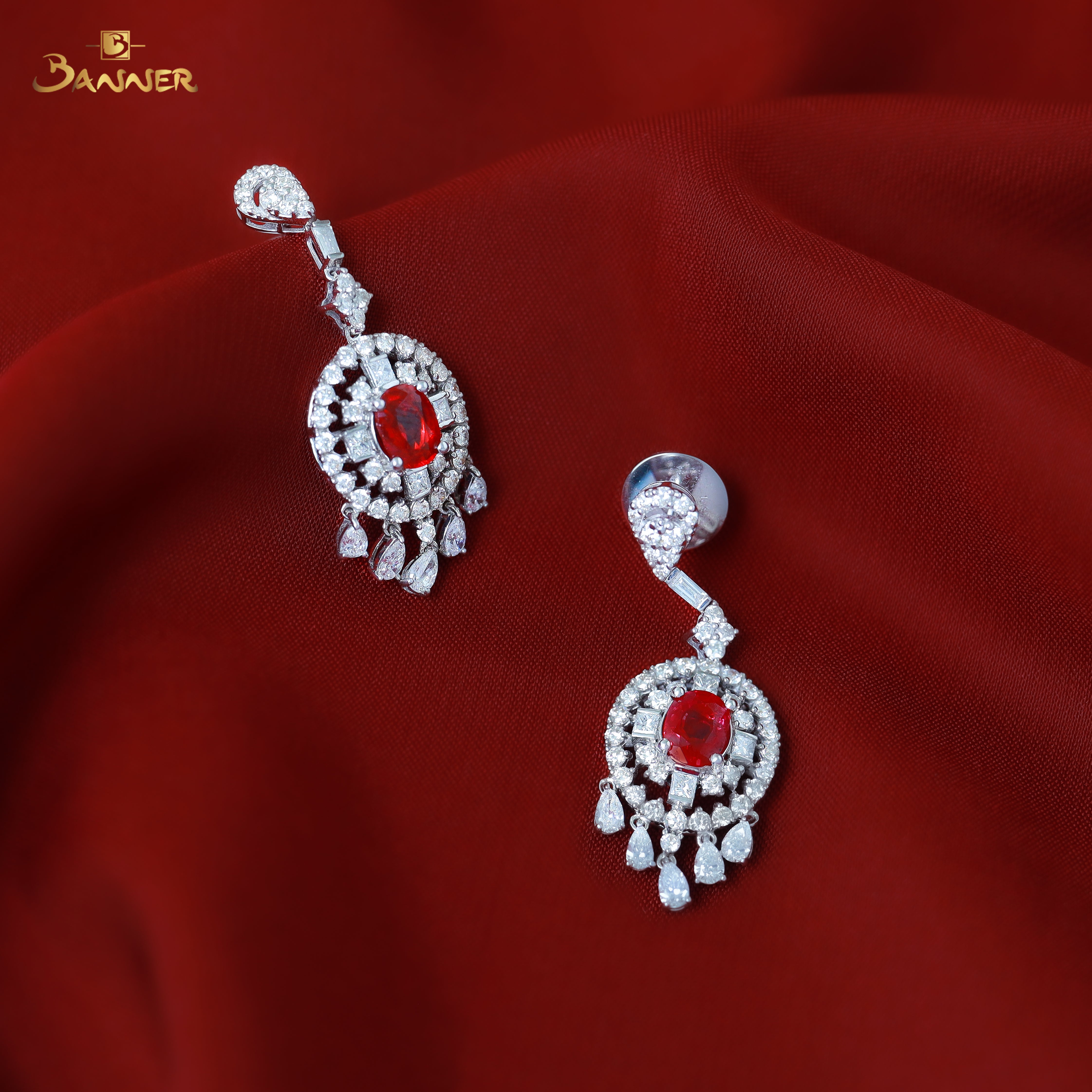 Ruby and Diamond Earrings