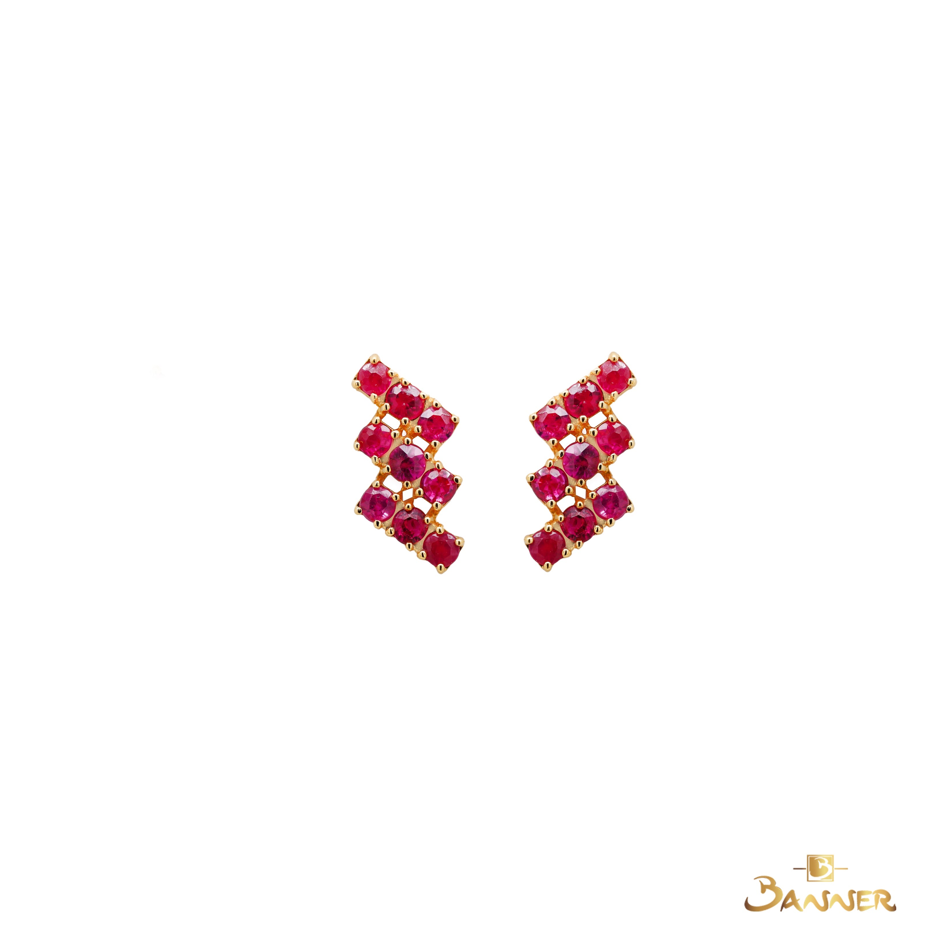 Ruby Twist Earrings