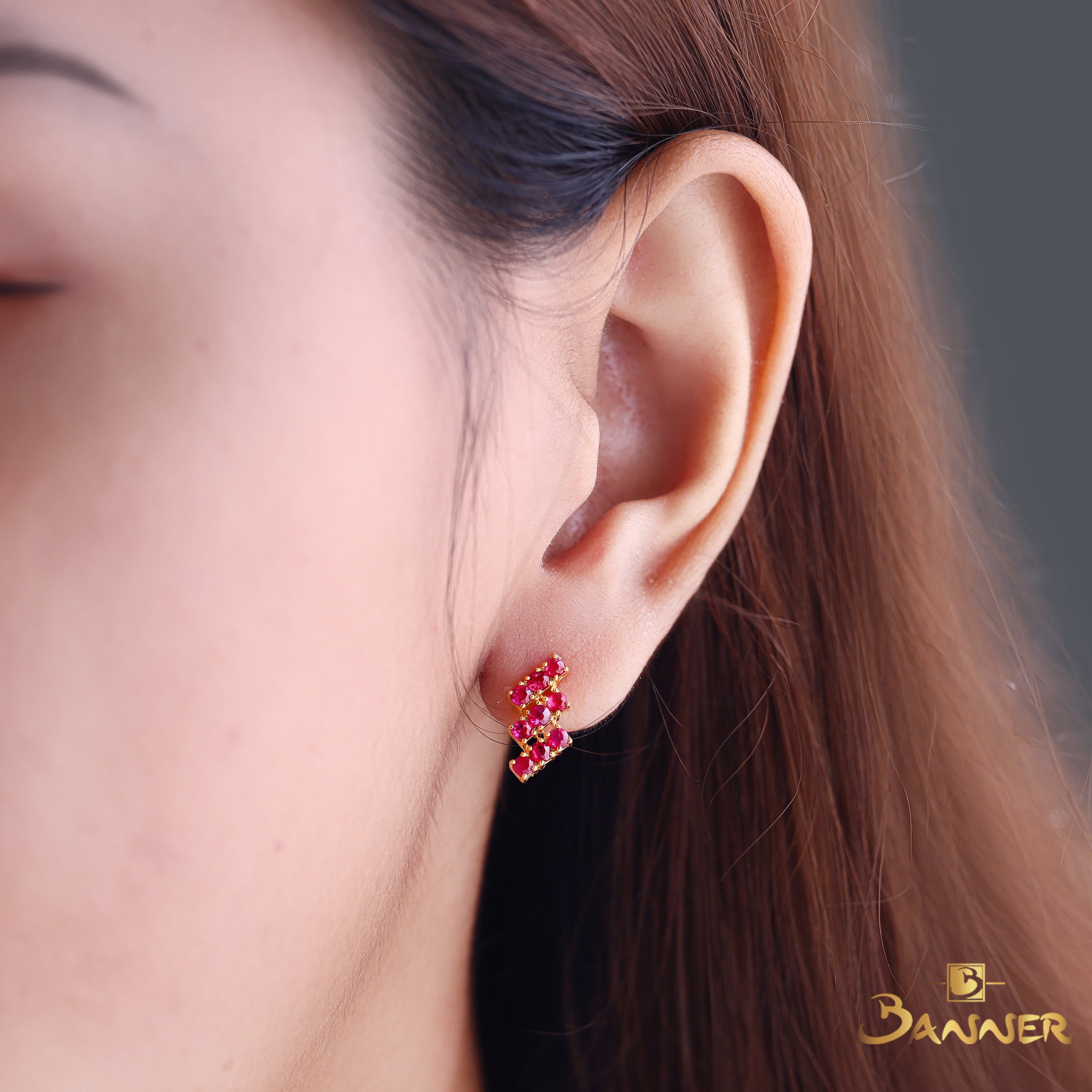 Ruby Twist Earrings