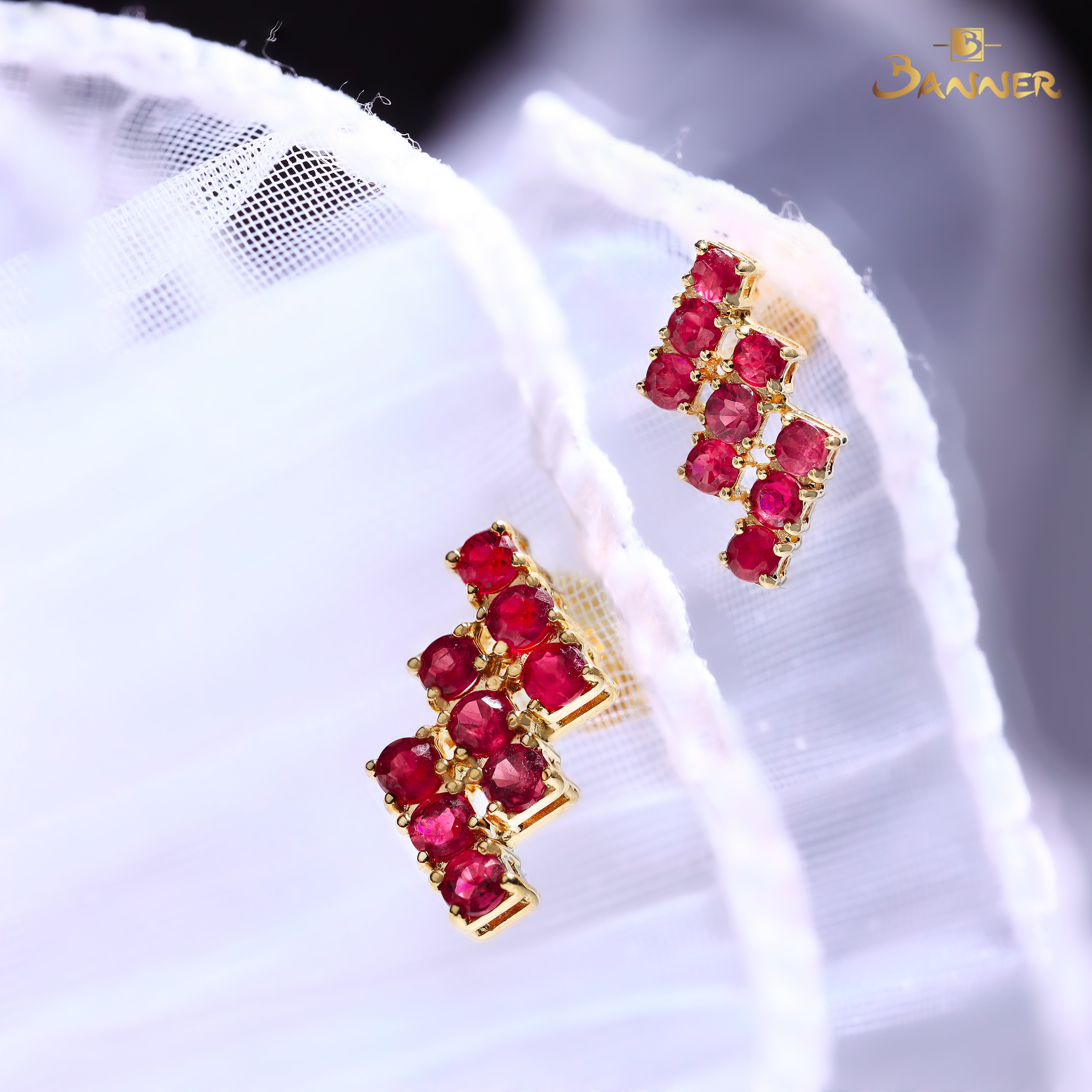 Ruby Twist Earrings