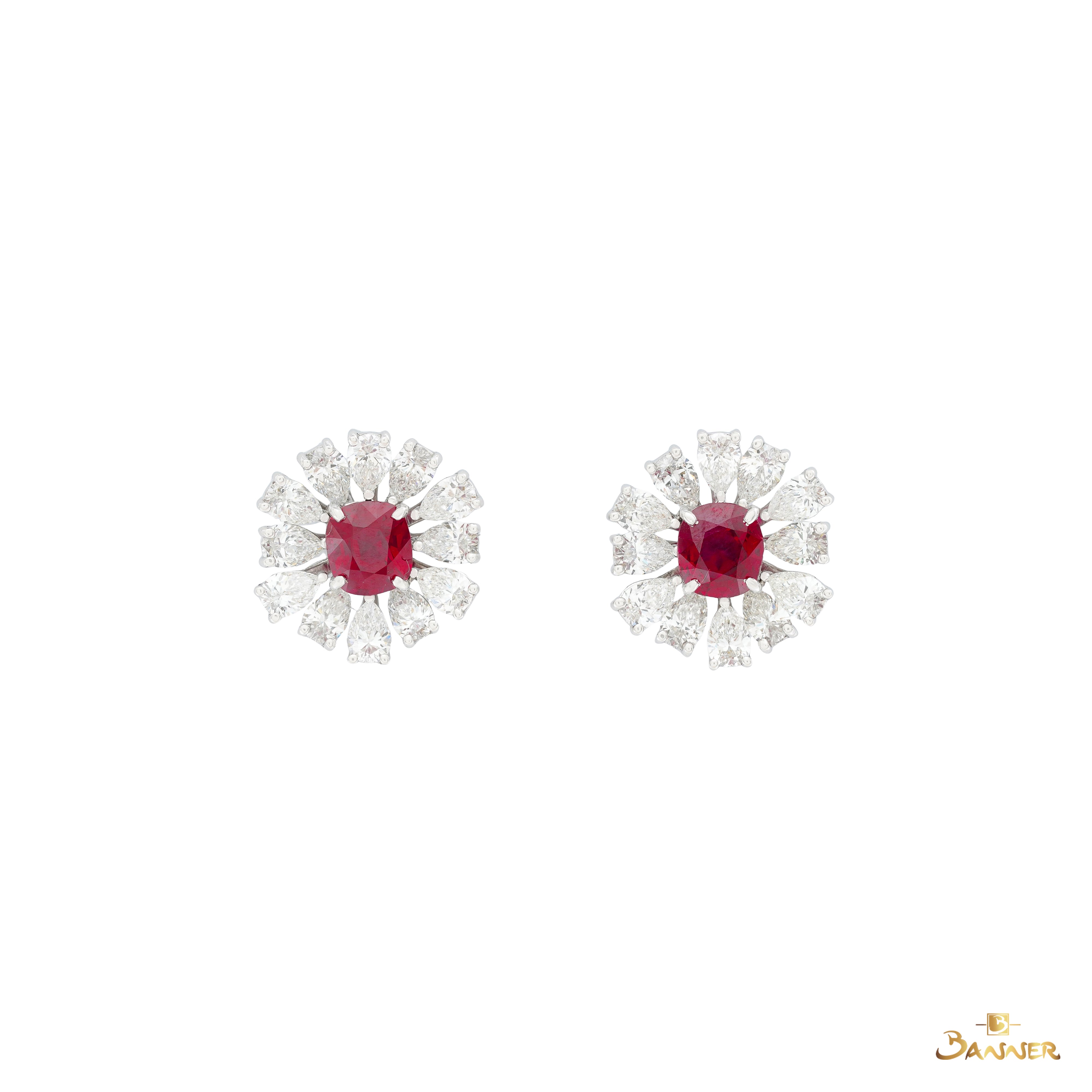 Ruby and Diamond Earrings