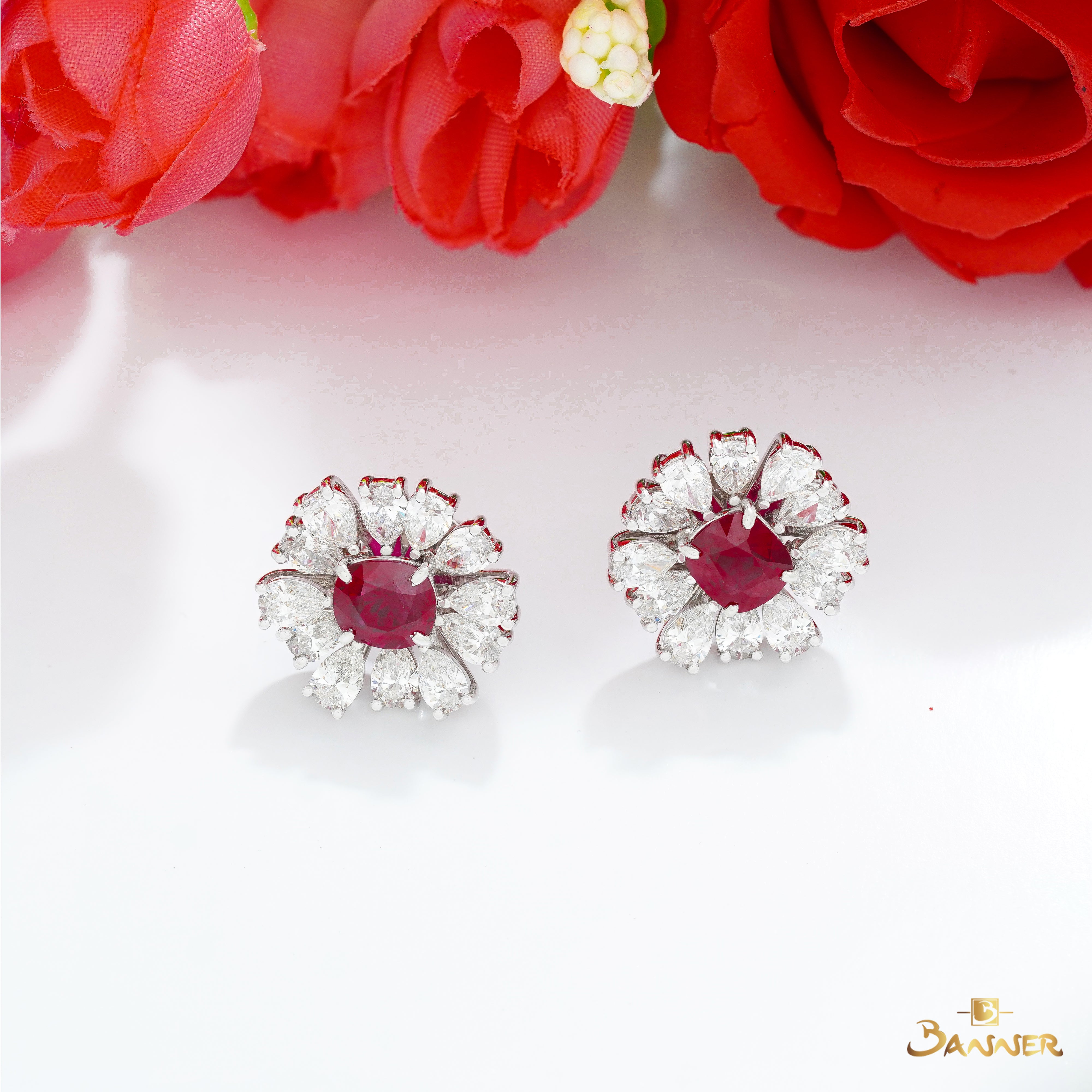 Ruby and Diamond Earrings