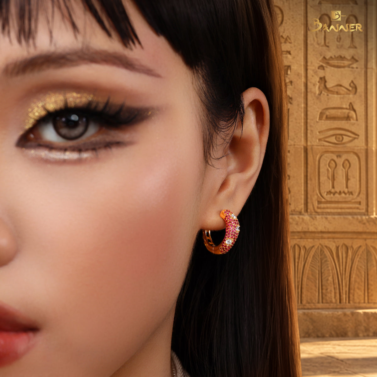 Ruby and Diamond Viper Earrings (CLEO COLLECTION)