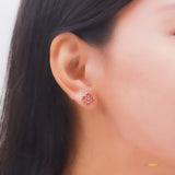 Ruby Clover Earrings