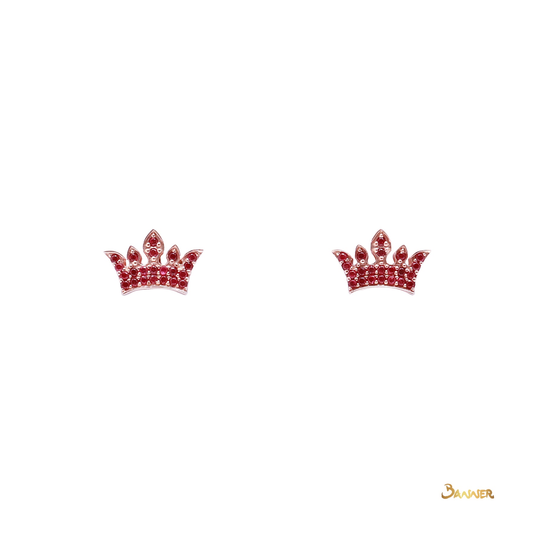 Ruby Crown Earrings