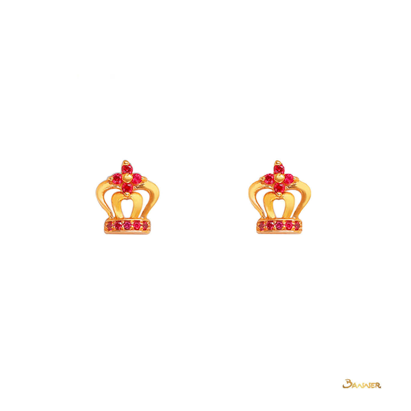 Ruby Crown Earrings