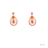 Ruby and Diamond Enmesh Dangle Earrings